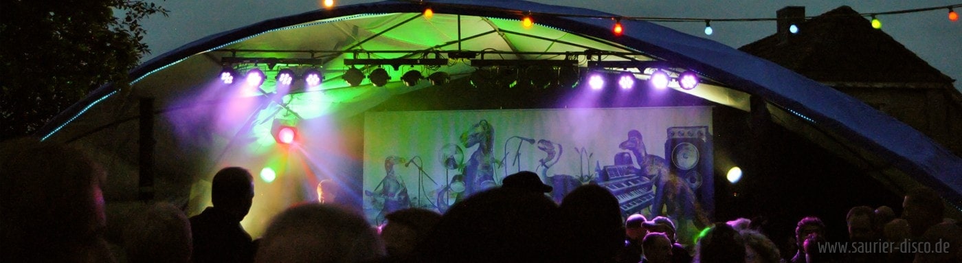 Saurierdisco, Saurier-Disco, Die Saurier-Disco, Disco mit Manny DJ MWJ, Saurier-Musik, Saurier-Sound, Sauriersound, Musik zu jeder Urzeit, Das Original