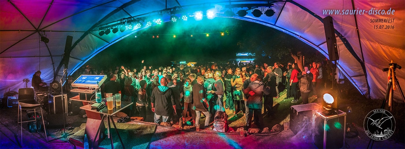 Saurierdisco, Saurier-Disco, Die Saurier-Disco, Disco mit Manny DJ MWJ, Saurier-Musik, Saurier-Sound, Sauriersound, Musik zu jeder Urzeit, Das Original